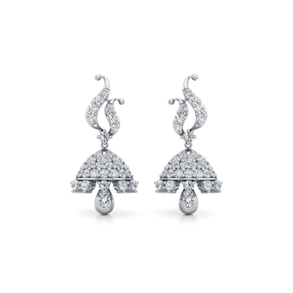 Bling Jhumka Diamond Earrings