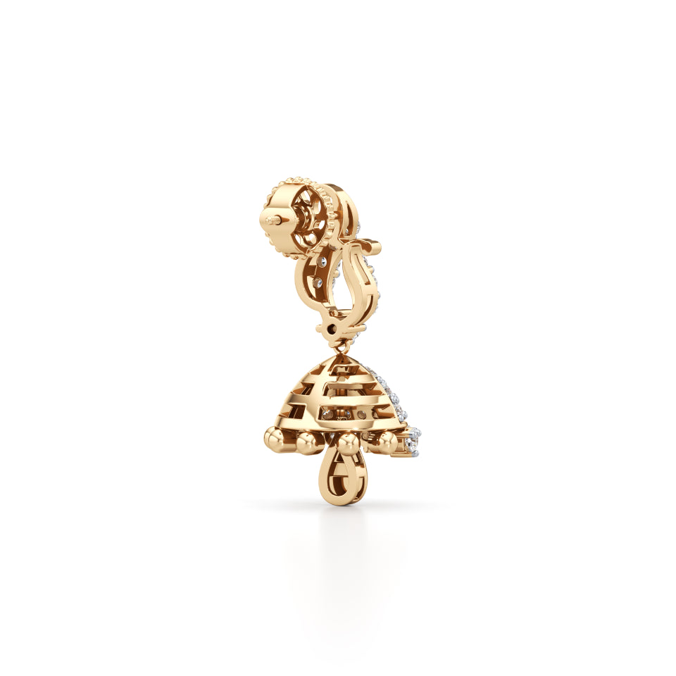 Bling Jhumka Diamond Earrings