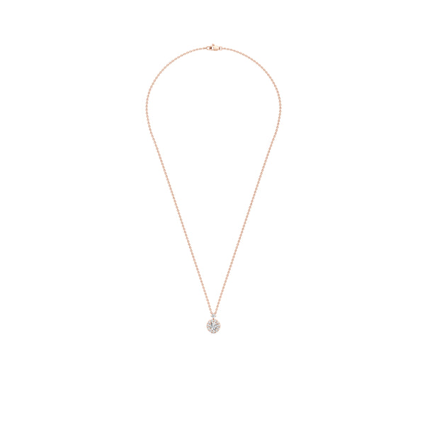 Halo of Solitaire Starlight Diamond Pendant
