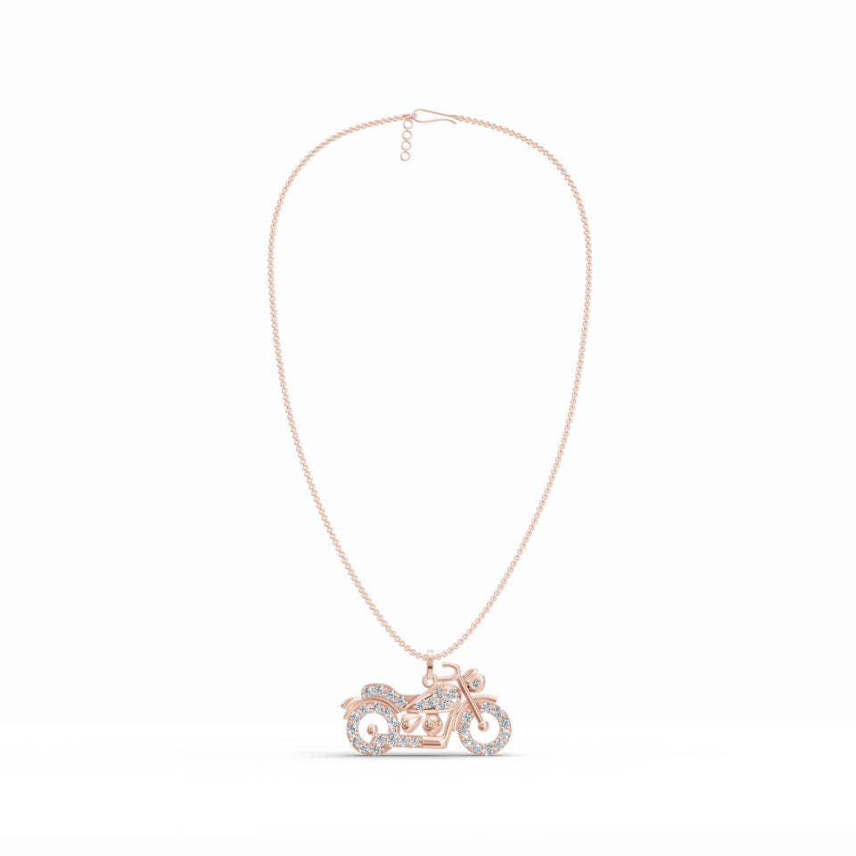 Biker Charm Diamond Pendant