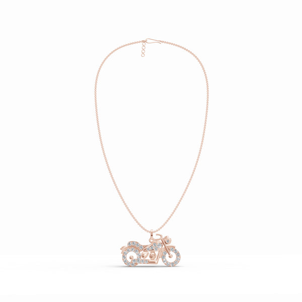 Biker Charm Diamond Pendant