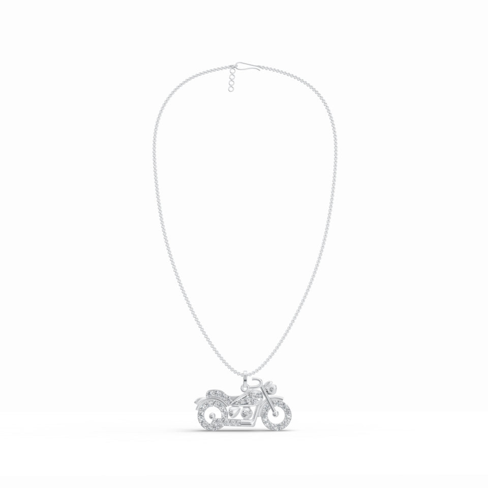 Biker Charm Diamond Pendant