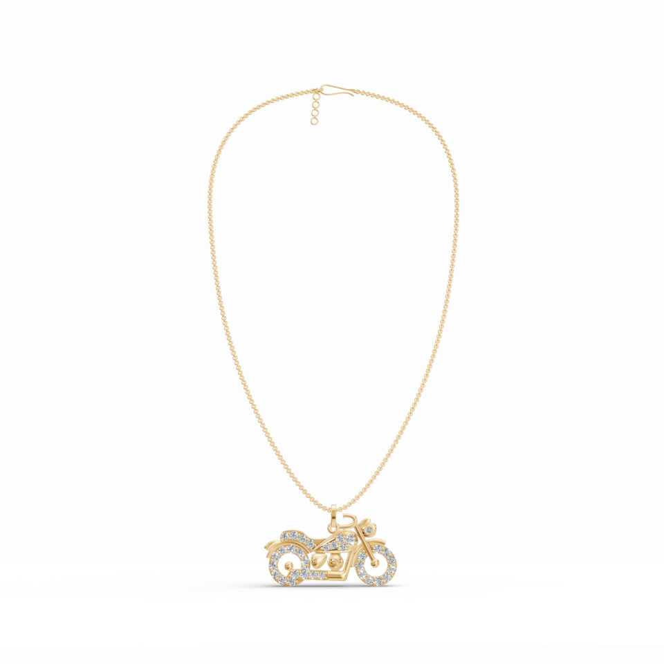 Biker Charm Diamond Pendant