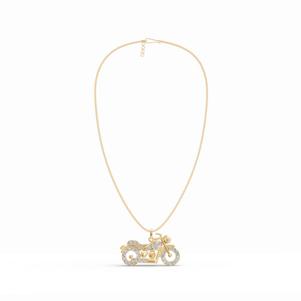 Biker Charm Diamond Pendant