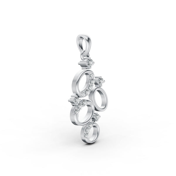 Orbit Cluster Diamond Pendant