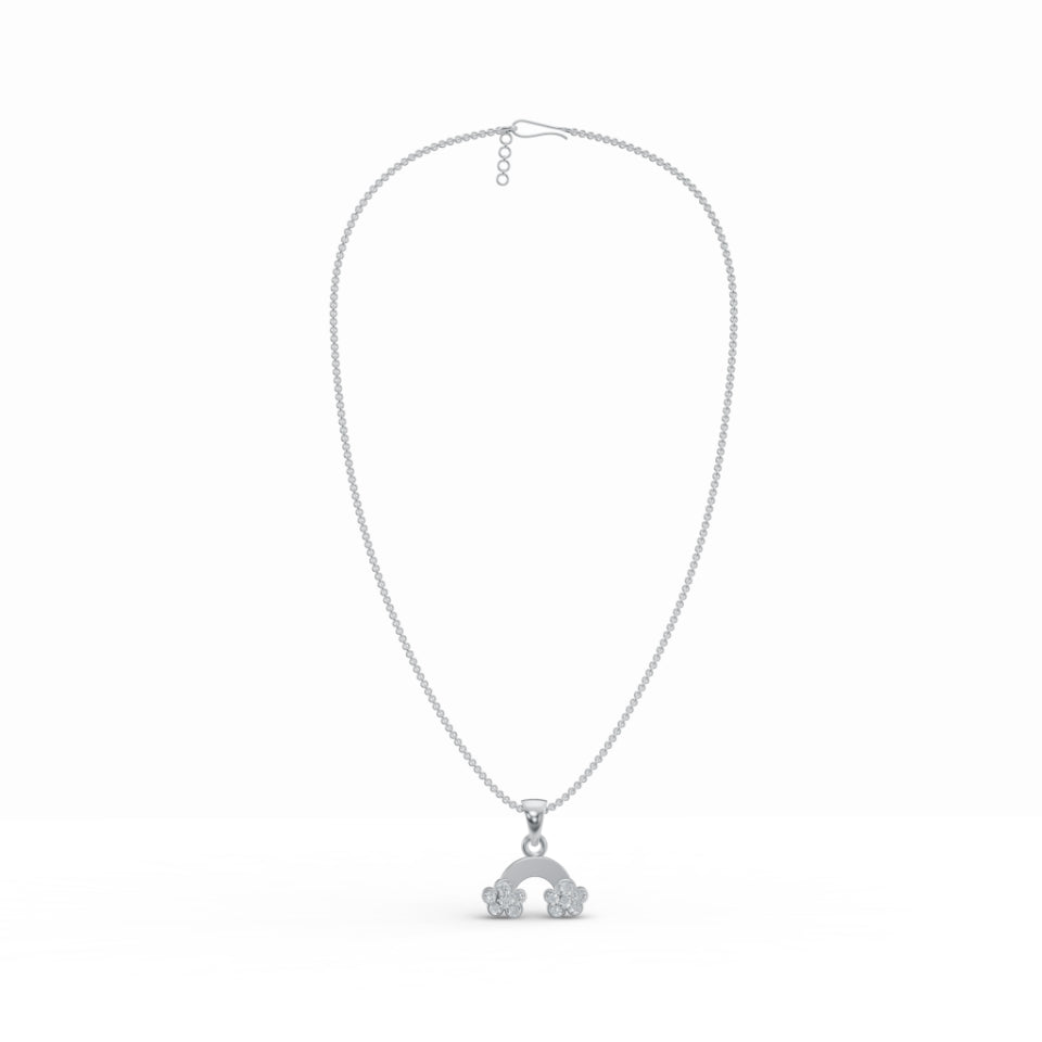 Playful Rainbow Diamond Pendant