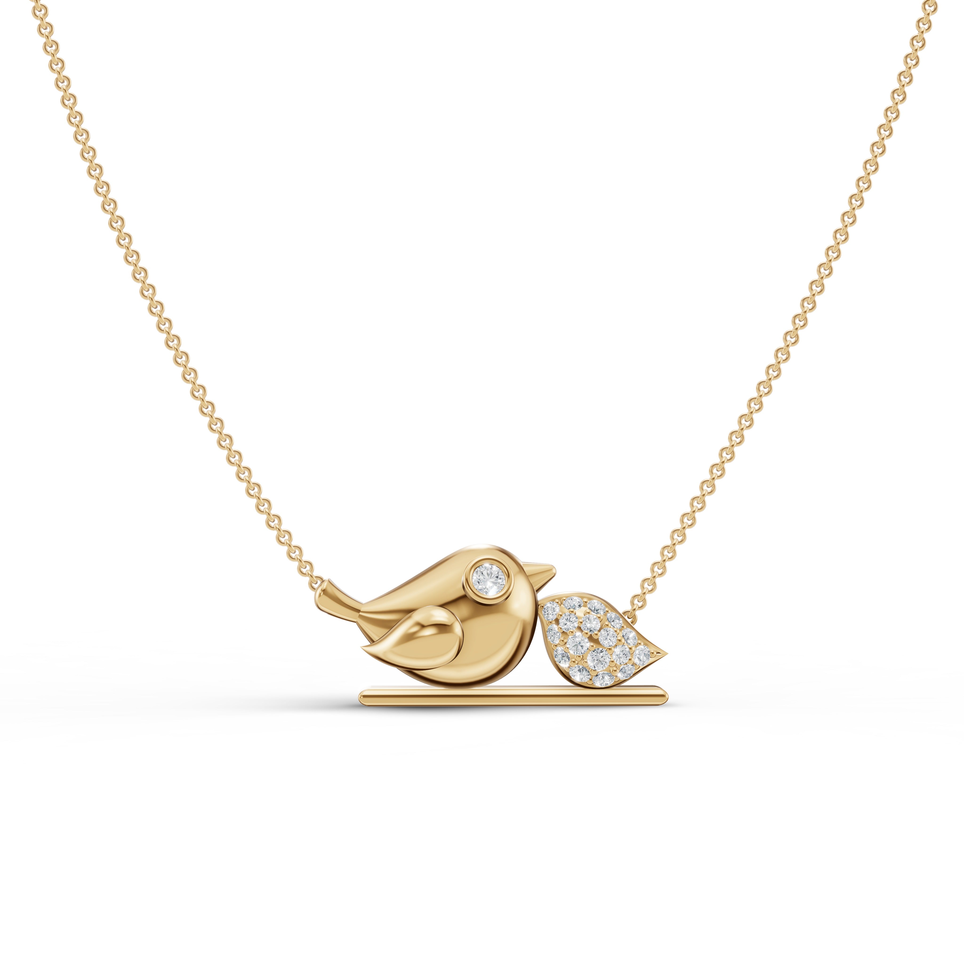 Little Bird Diamond Pendant with Chain