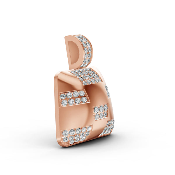 Checkered Diamond Pendant