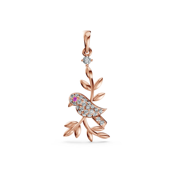 Serene Bird Diamond Pendant