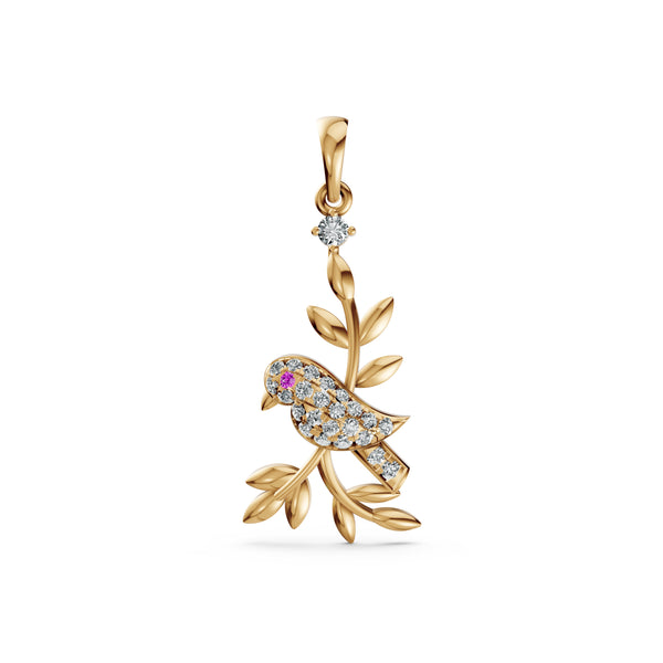 Serene Bird Diamond Pendant