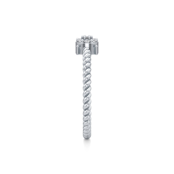 Spiral Embrace Diamond Ring