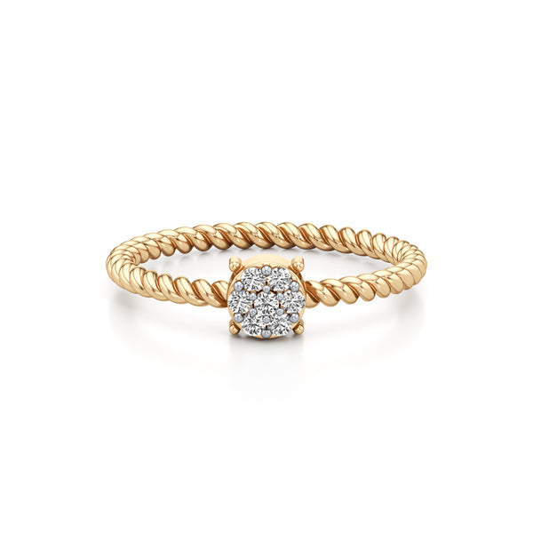 Spiral Embrace Diamond Ring
