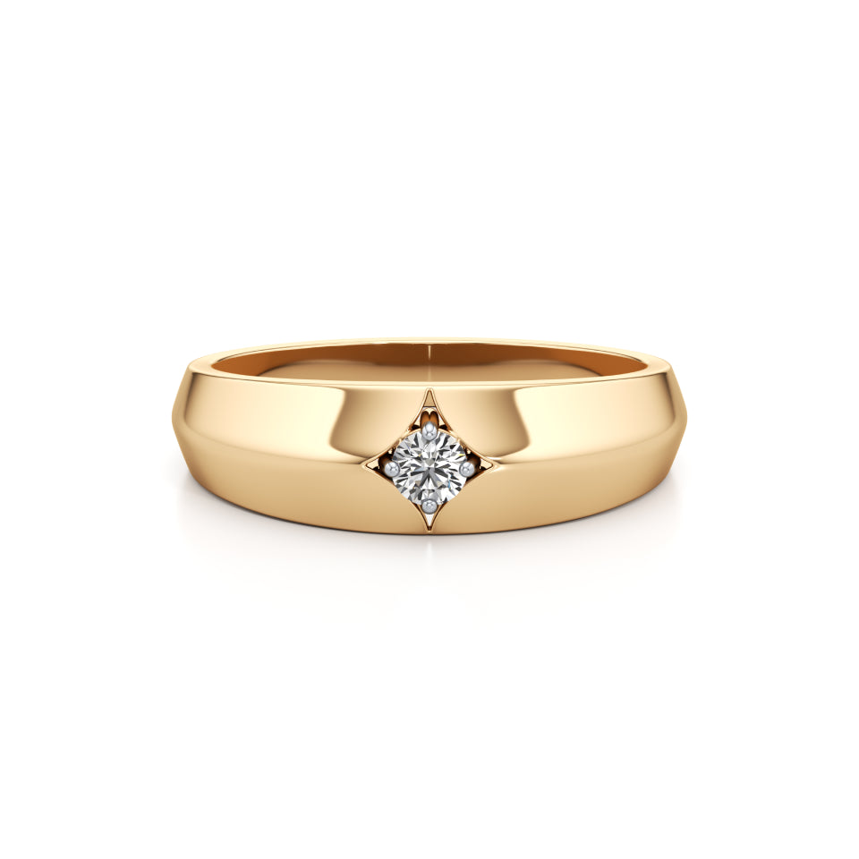 Smooth Shiny Diamond Ring