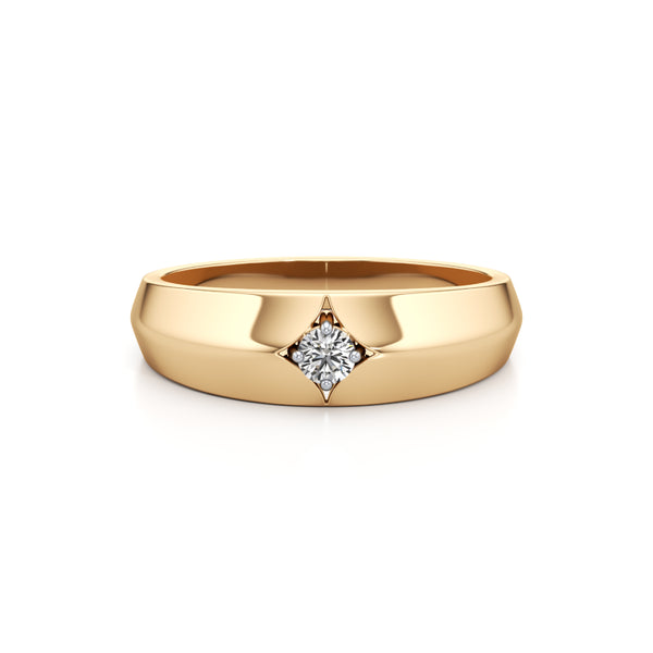 Smooth Shiny Diamond Ring