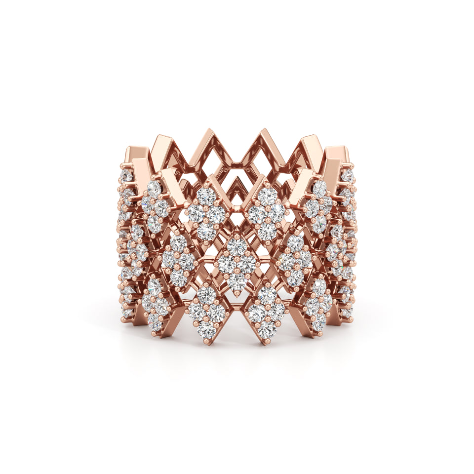 Diamond Cluster Sparkle Ring