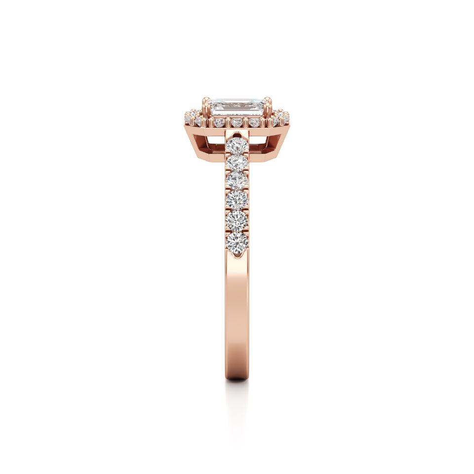 The Emerald Halo Diamond Ring