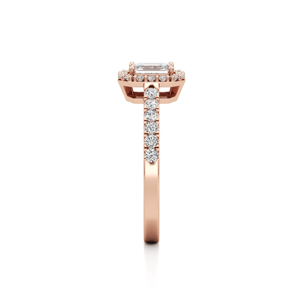 The Emerald Halo Diamond Ring