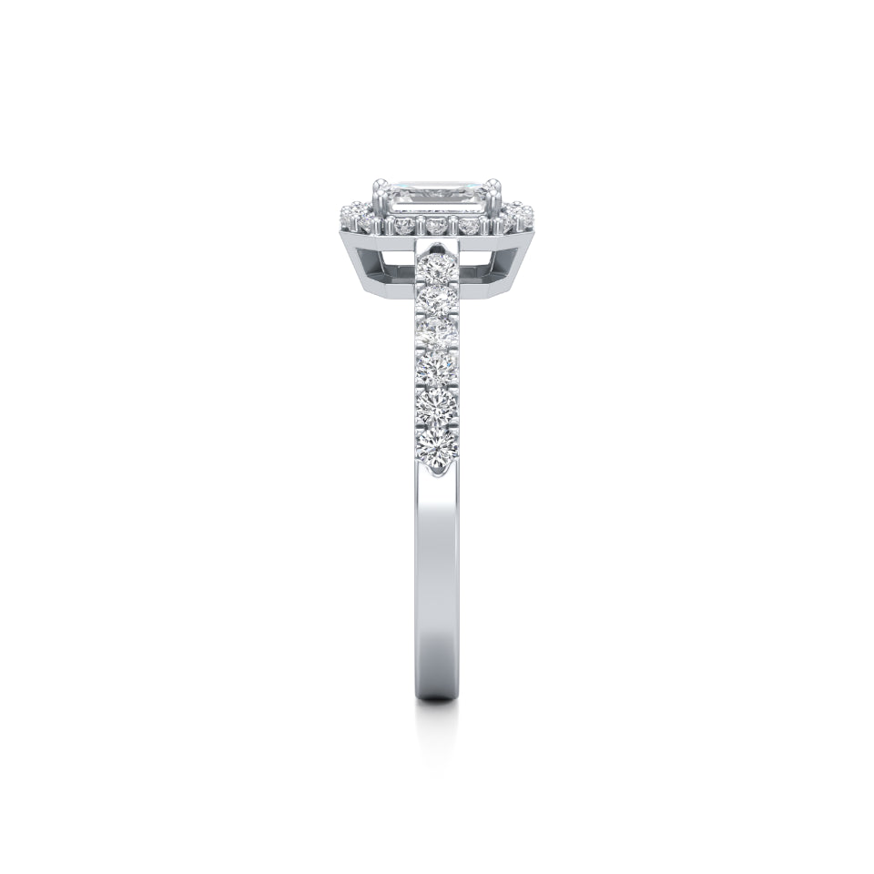 The Emerald Halo Diamond Ring
