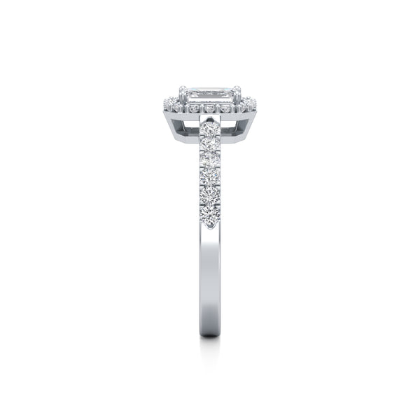 The Emerald Halo Diamond Ring