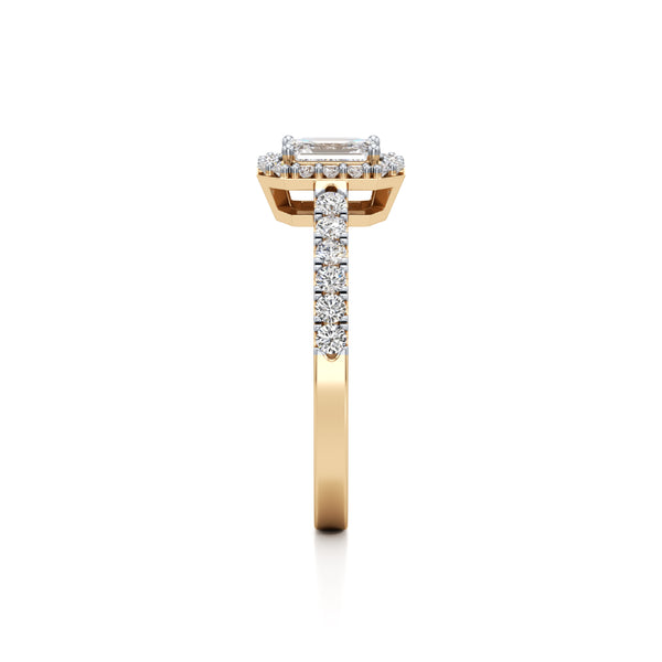 The Emerald Halo Diamond Ring