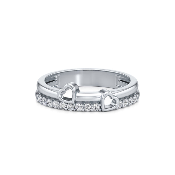 Two Hearts, One Love Diamond Ring