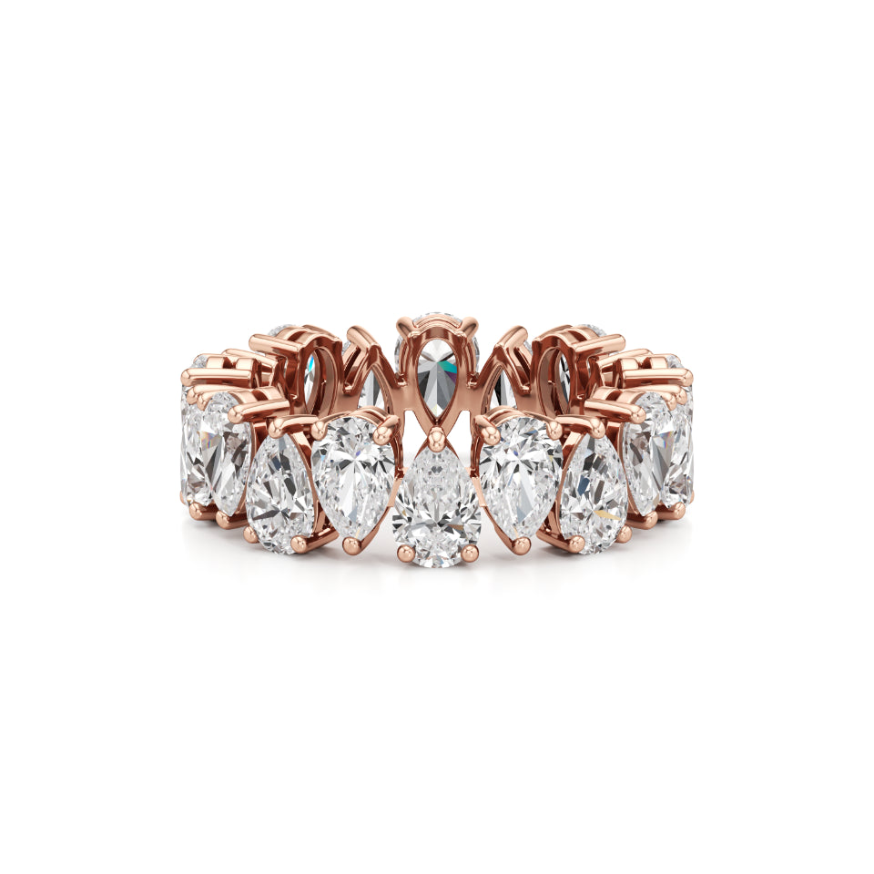 Inverted Teardrop Eternity Ring Band