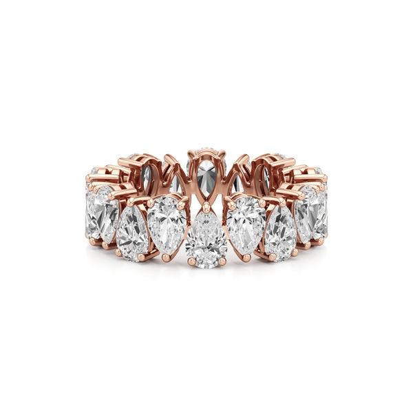 Inverted Teardrop Eternity Ring Band
