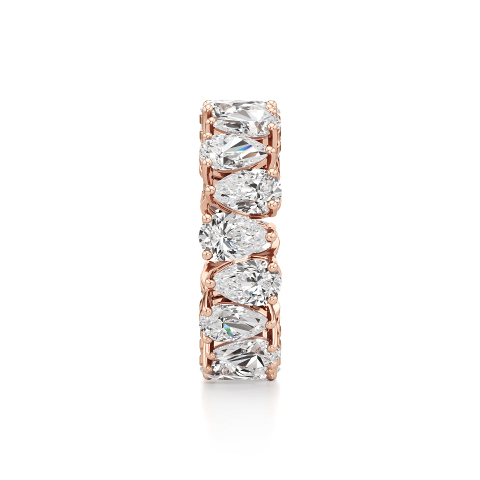 Inverted Teardrop Eternity Ring Band