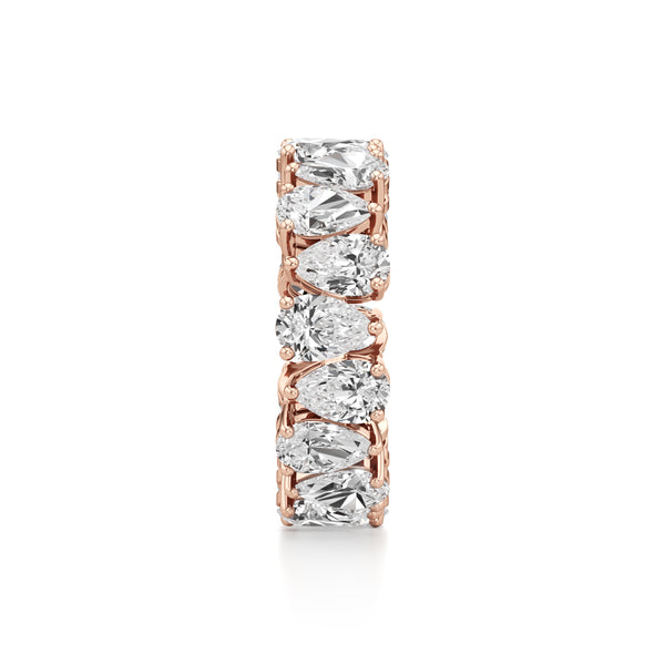 Inverted Teardrop Eternity Ring Band