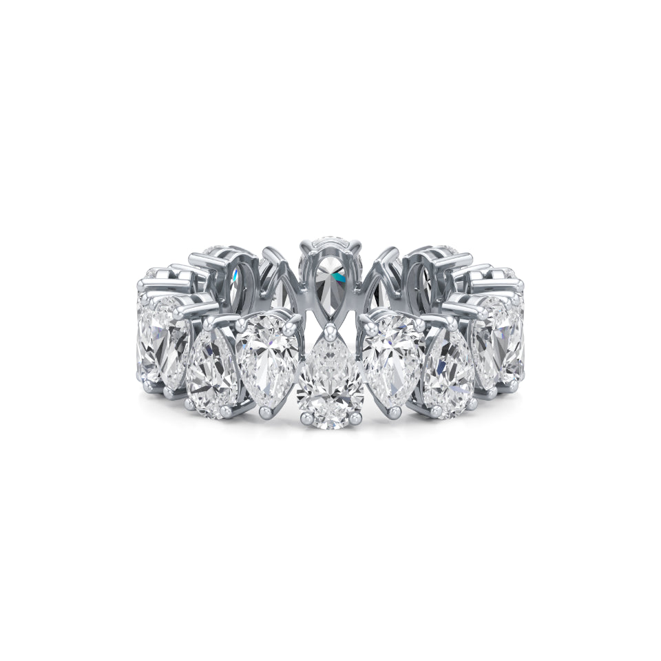 Inverted Teardrop Eternity Ring Band
