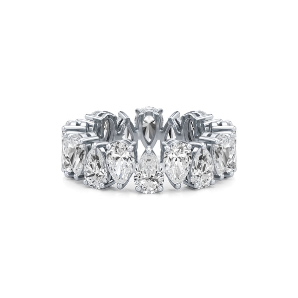 Inverted Teardrop Eternity Ring Band