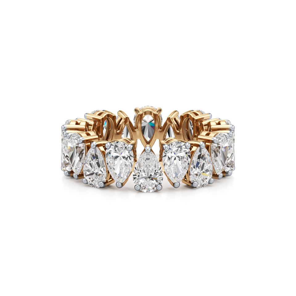 Inverted Teardrop Eternity Ring Band