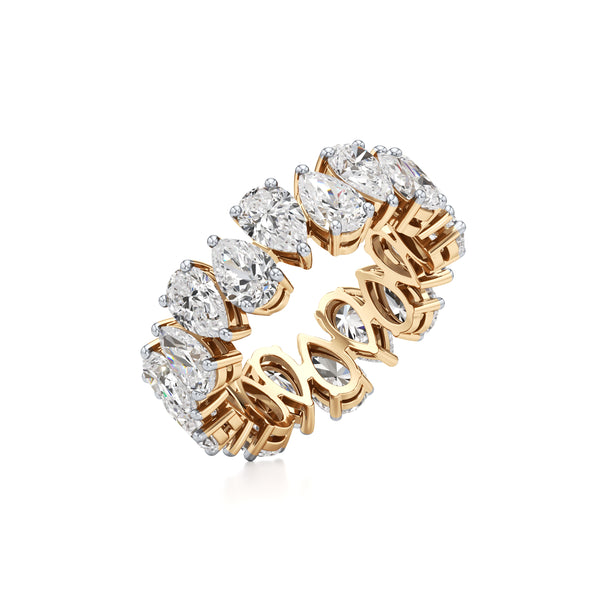 Inverted Teardrop Eternity Ring Band