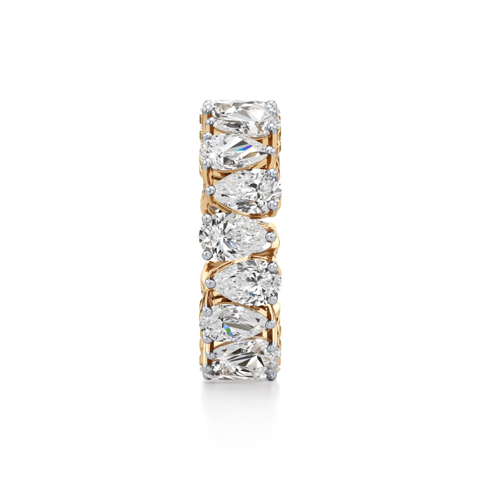 Inverted Teardrop Eternity Ring Band