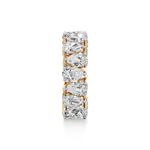 Inverted Teardrop Eternity Ring Band