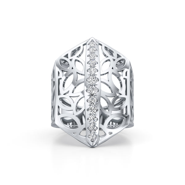 Enclosed Light Diamond Ring