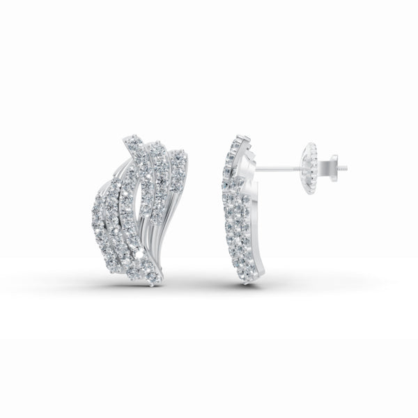 Swirl Celtic Diamond Earrings