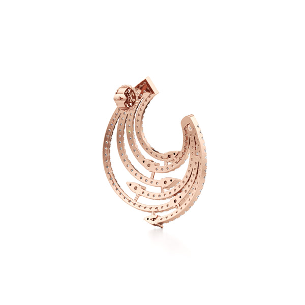 Circular Serpent Diamond Earrings