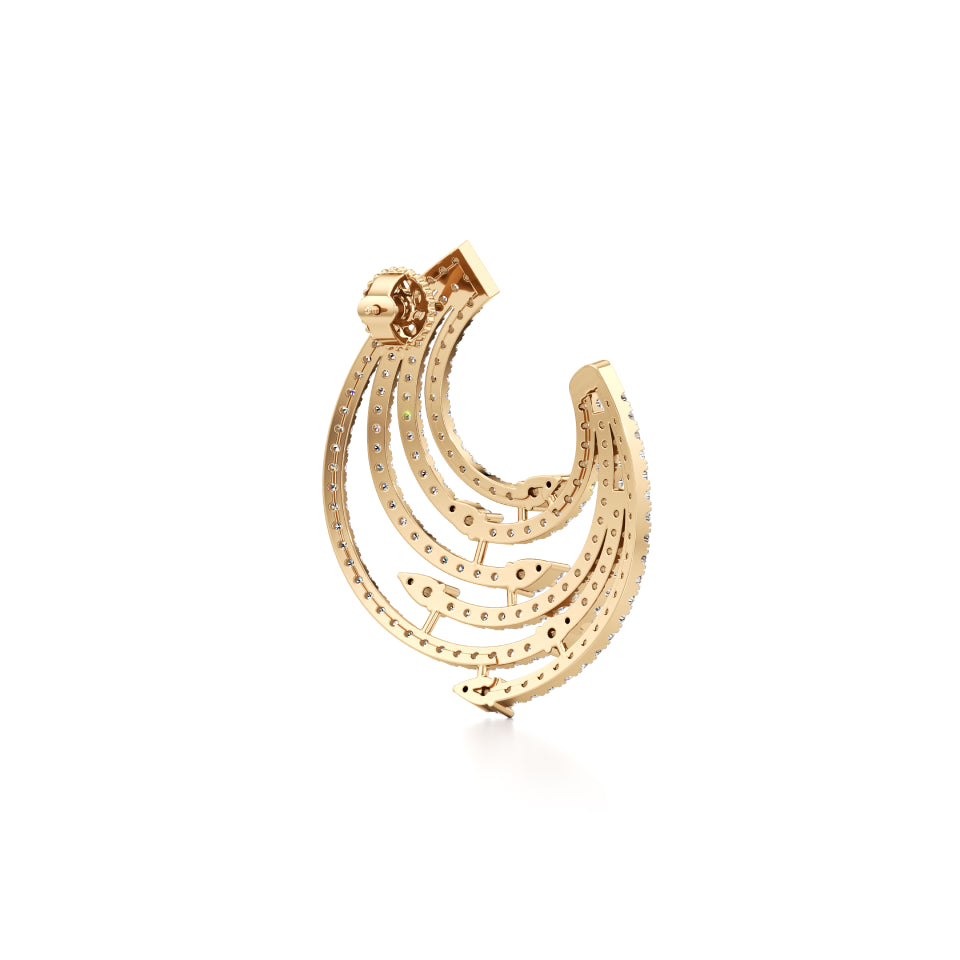 Circular Serpent Diamond Earrings