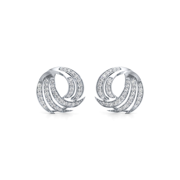 Gleaming Claw Diamond Earrings