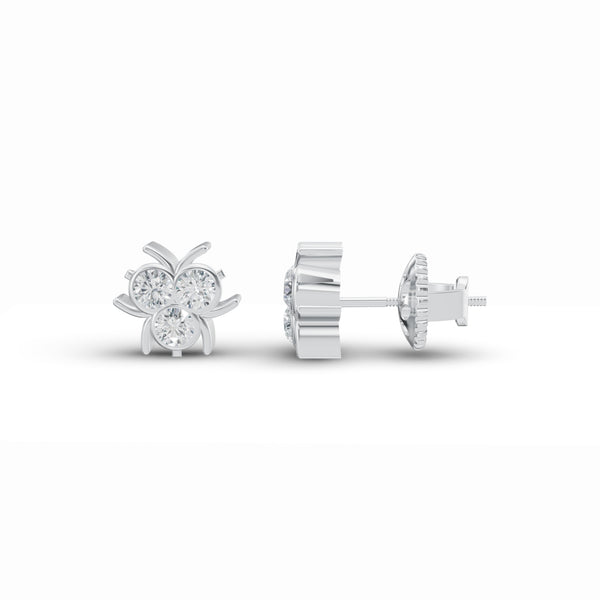 3-Stone Diamond Studs