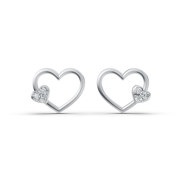 Subtle Pave Diamond Earring