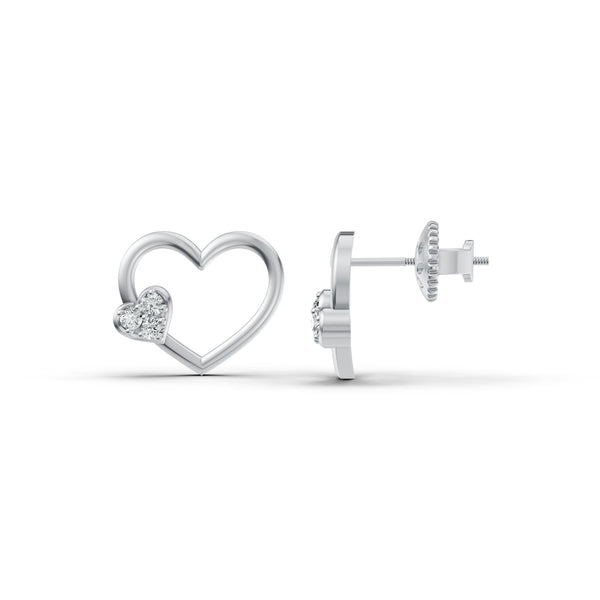 Subtle Pave Diamond Earring