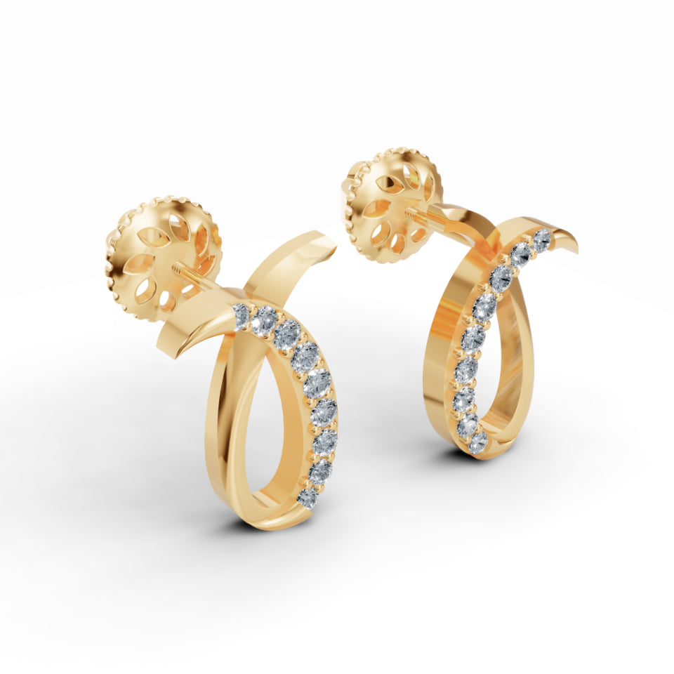 Diamond Swirl Studs