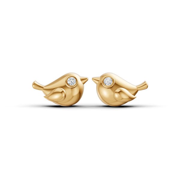 Little Bird Diamond Stud Earrings