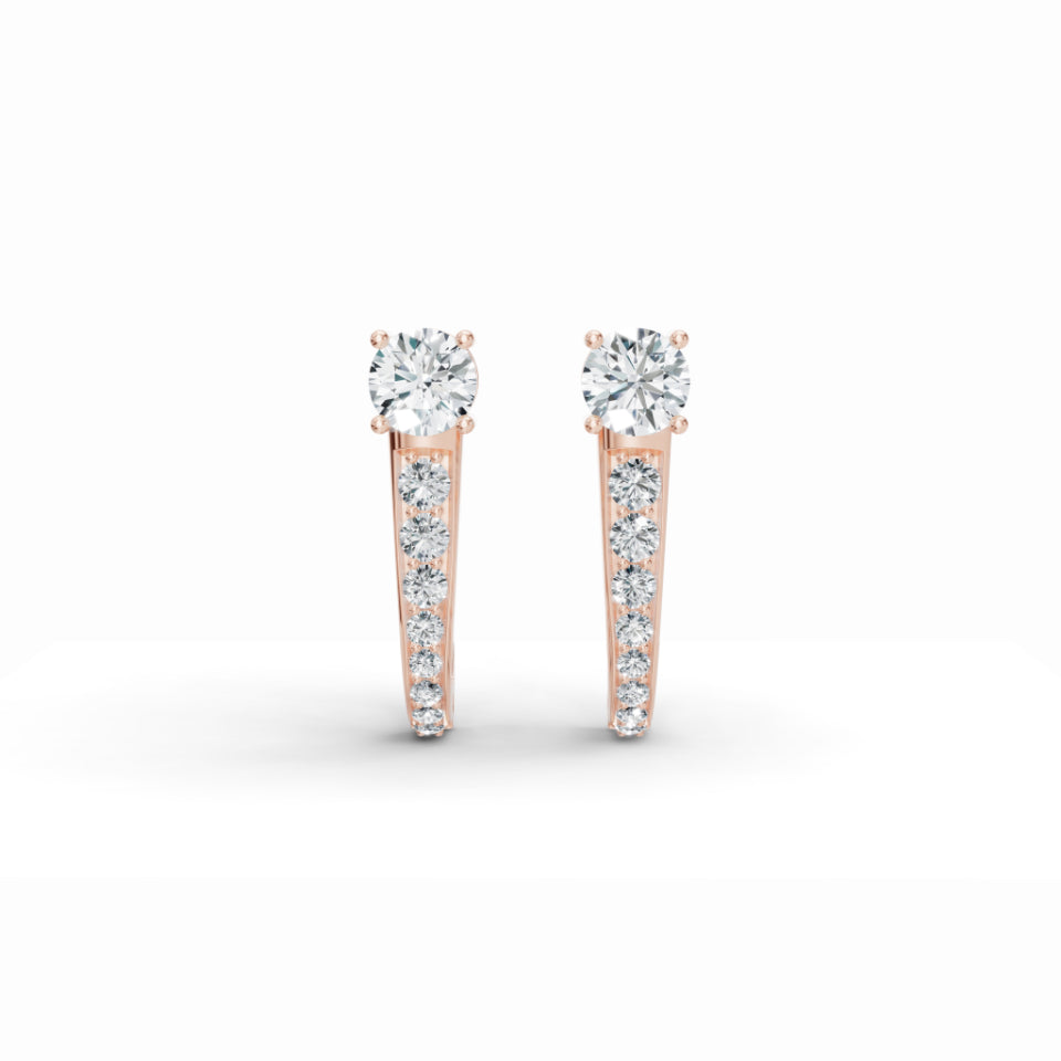 Retro Diamond Stud Earrings