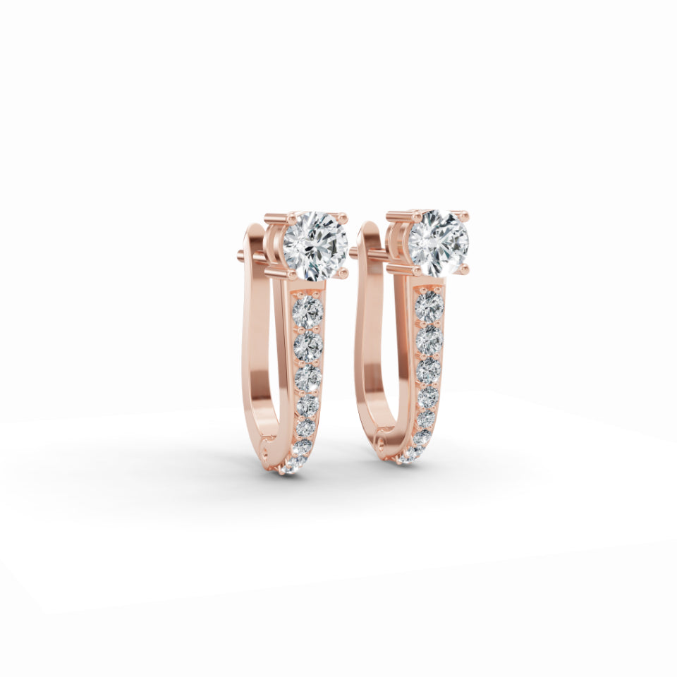Retro Diamond Stud Earrings