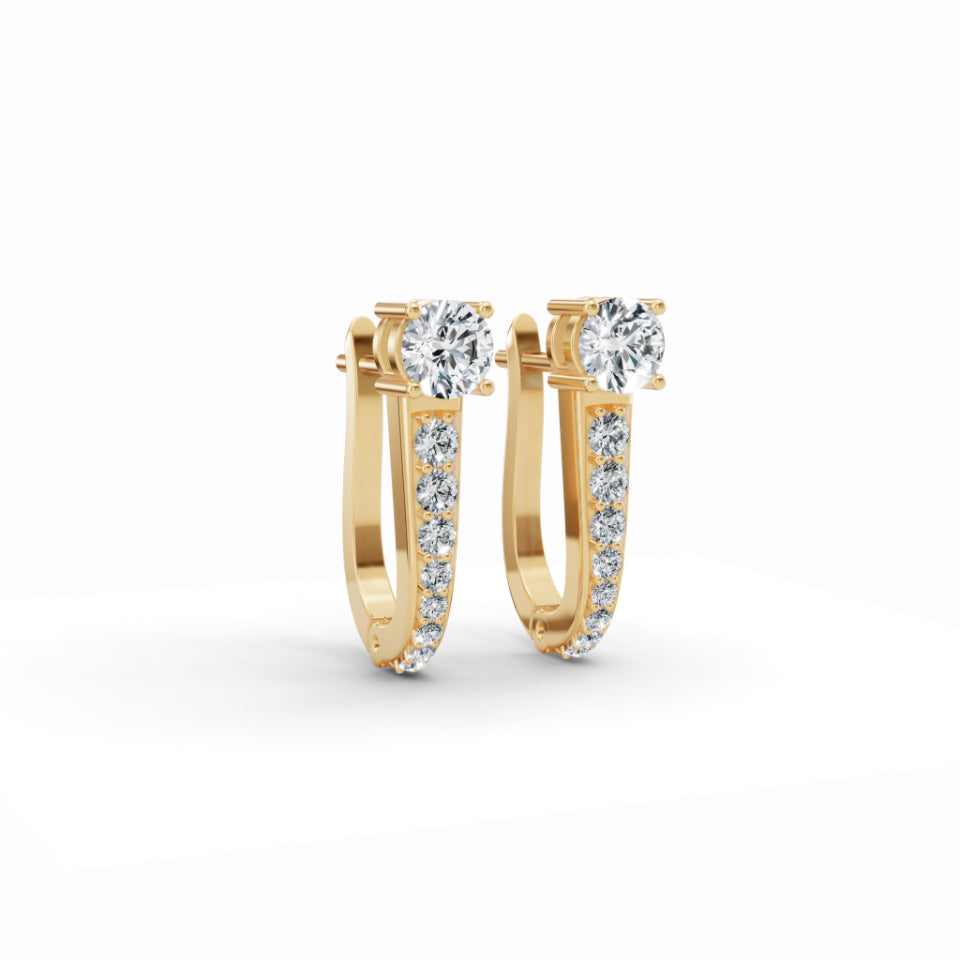 Retro Diamond Stud Earrings