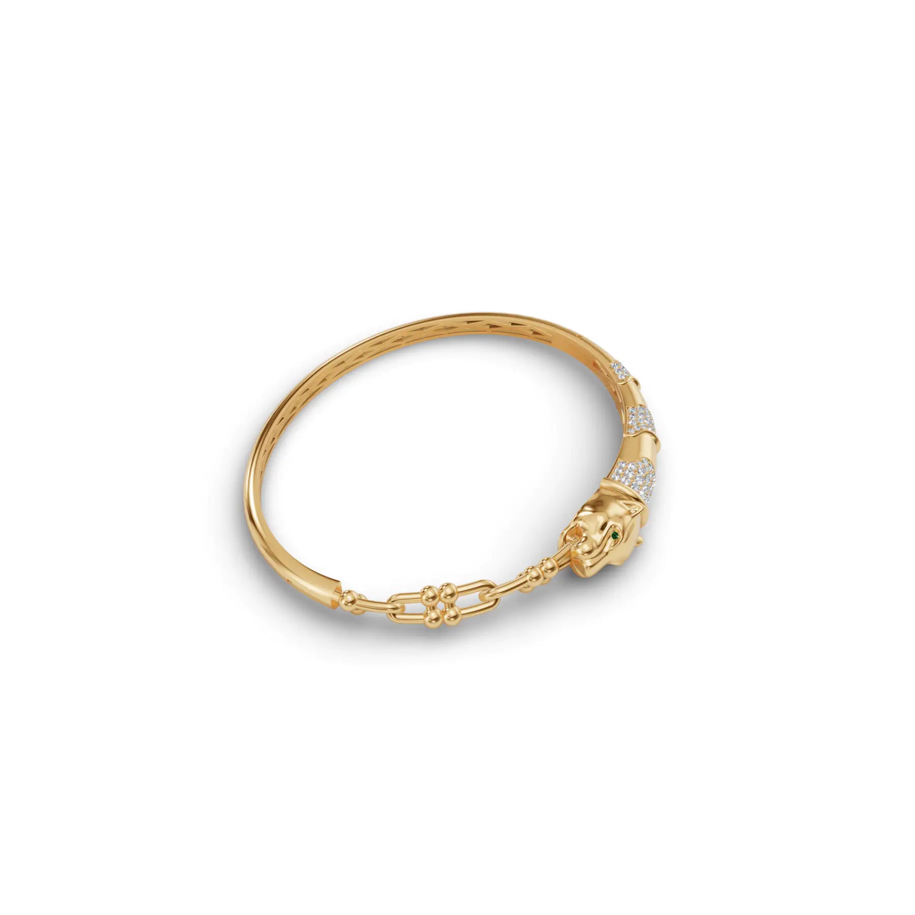 Panthera Power Kada Diamond Bracelet
