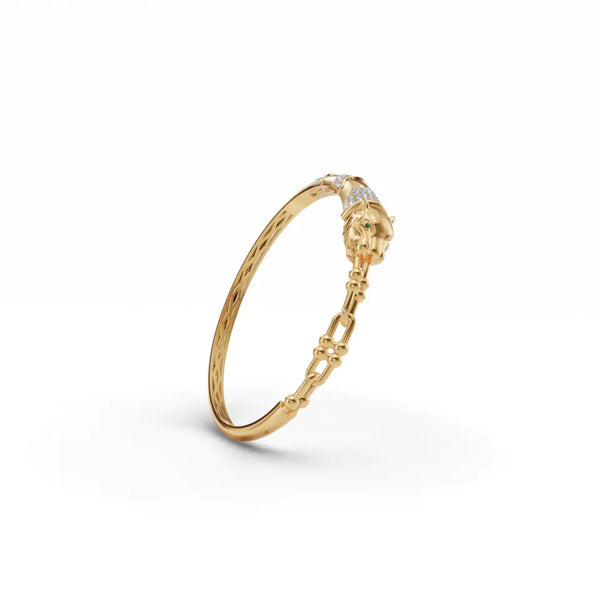 Panthera Power Kada Diamond Bracelet